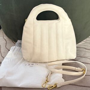 Fawn Design White Clutch / Mini Bag – Vegan Leather, Minimalist Style